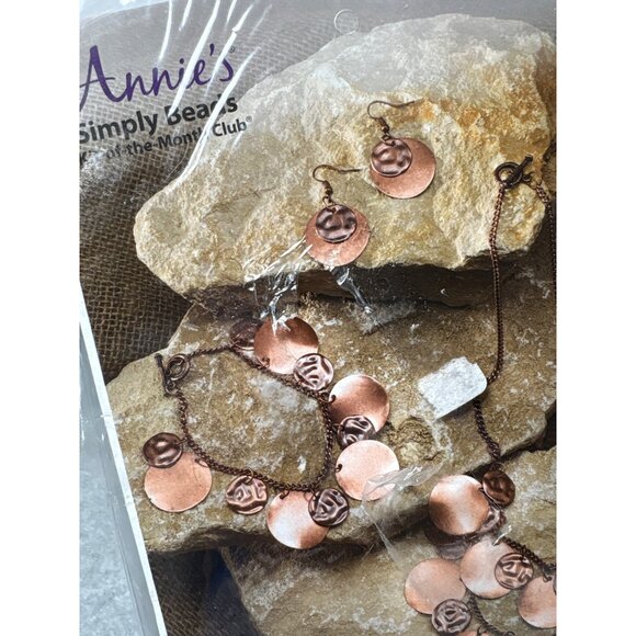 Annies Simply Beads Kit Layered Copper Necklace & Earrings Jewelry Making Set - Picture 3 of 9